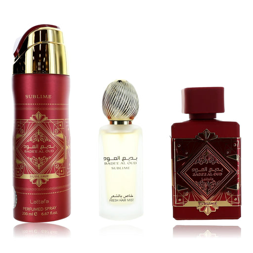 Lattafa Bade'e Al Oud Sublime Eau De Parfum for Unisex Gift Set