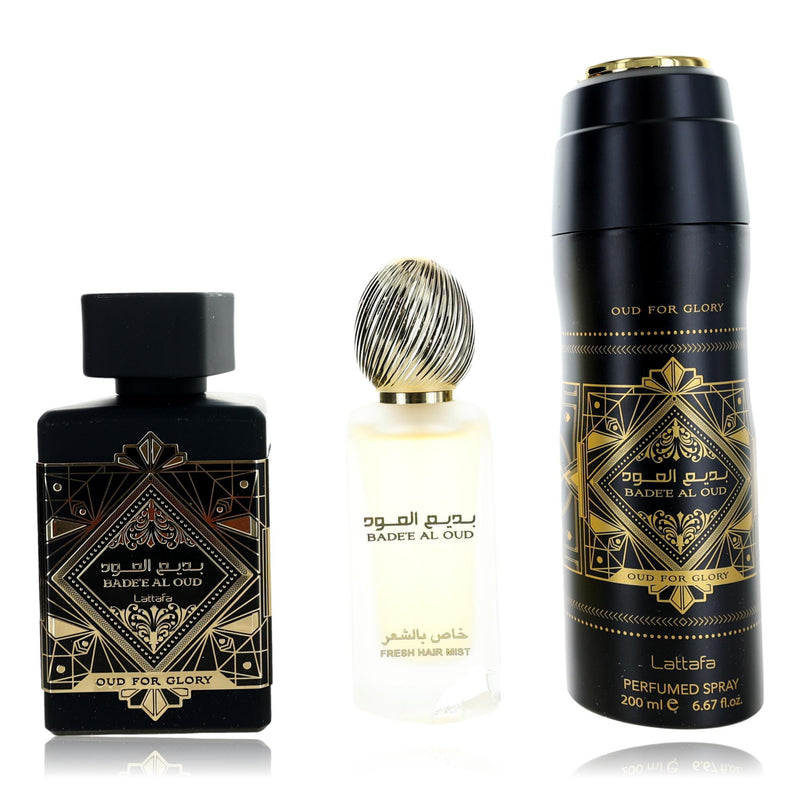 Lattafa Bade'e Al Oud Oud For Glory Unisex Eau De Parfum Gift Set
