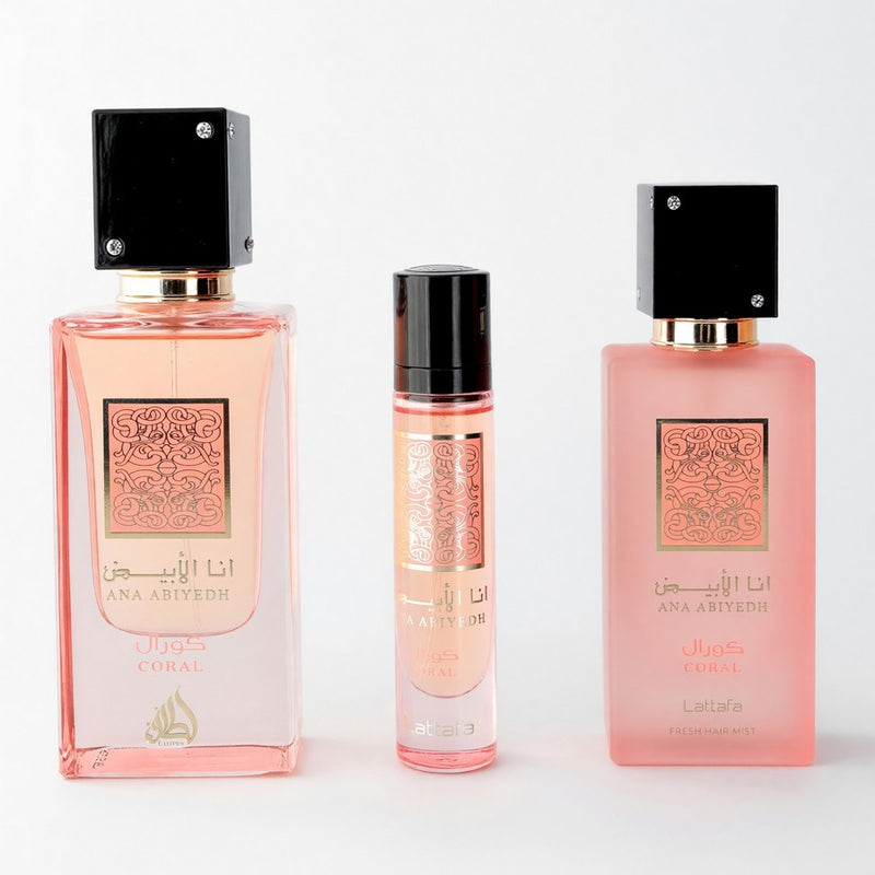 Ana Abiyedh Coral By Lattafa, 3 Piece Gift Set For Unisex