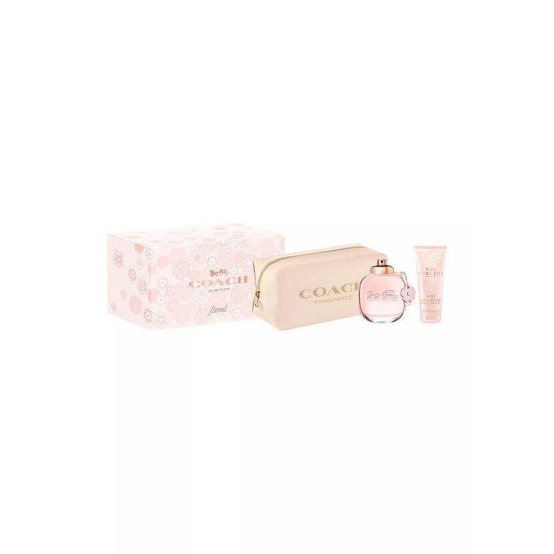 Coach Floral + Body Lotion + Pouch Women's Eau De Parfum Gift Set