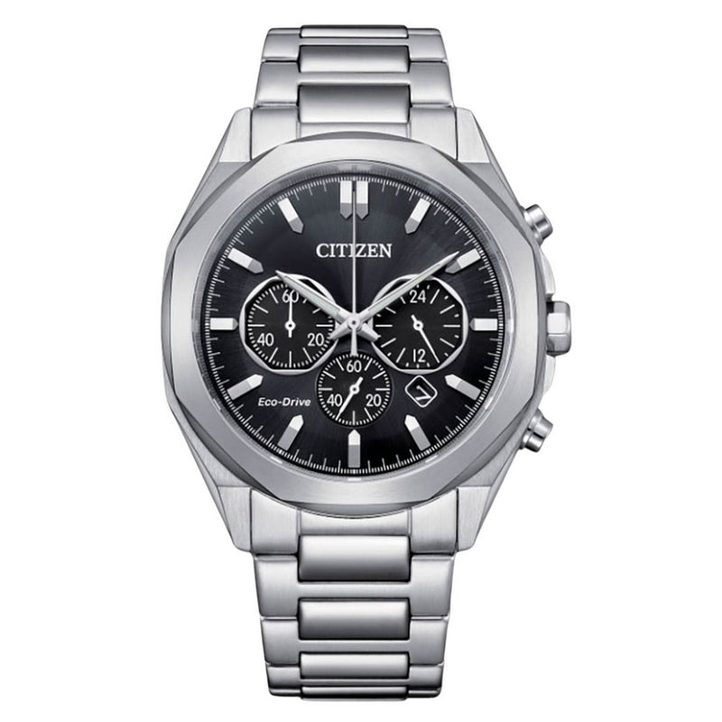 Citizen Men's Metropolitan CA4590-81E Bracelet Black Dial Quartz Movement Fold over Clasp 41mm Round Watch