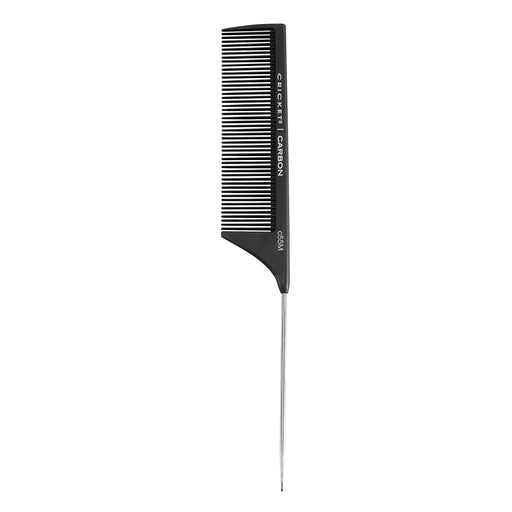 Cricket Carbon Comb Seamless Medium Tooth Pattern Metal Rattail C55 Unisex Gift Set