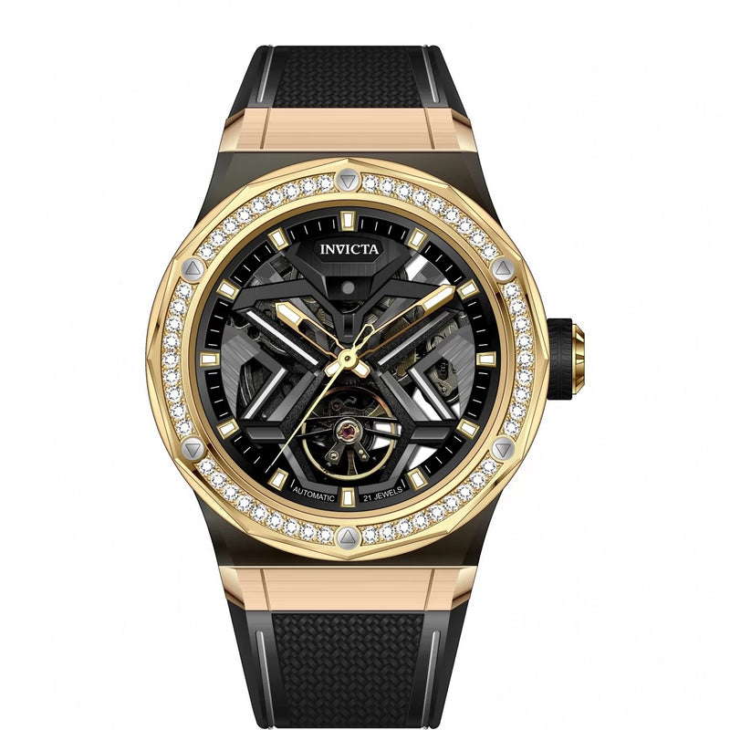 Invicta Objet D Art Men's Mechanical 45mm Watch – Rubber
