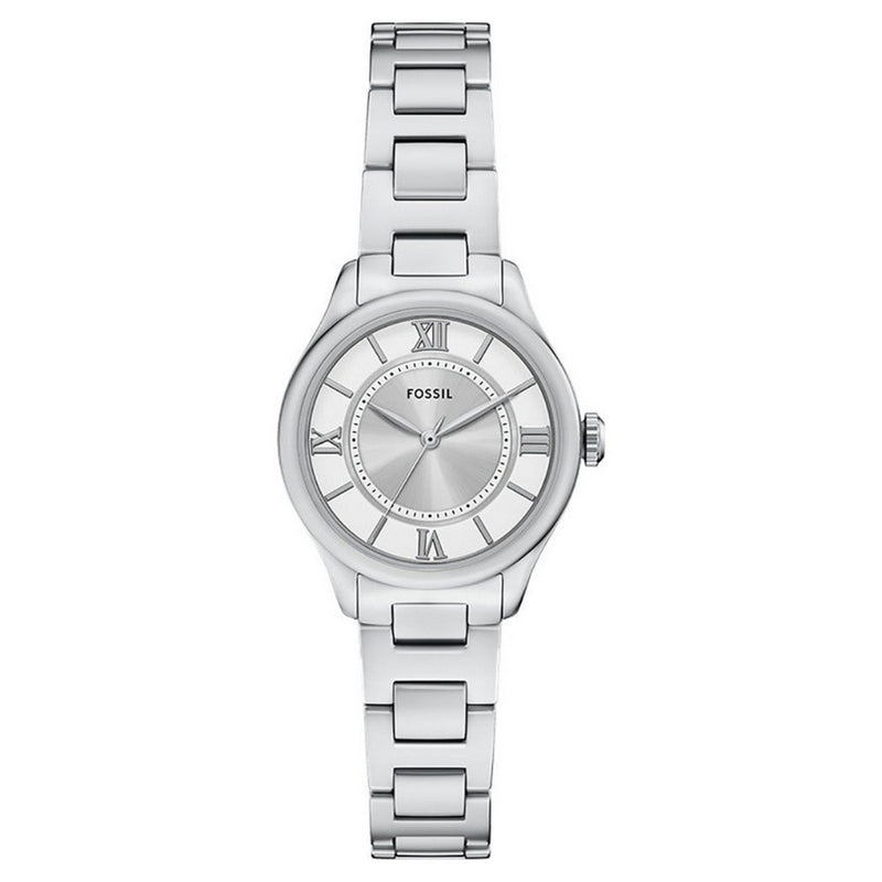 Fossil Women's Gilmore ES5419 Bracelet Silver Dial Quartz Movement Fold over Clasp 28mm Round Watch