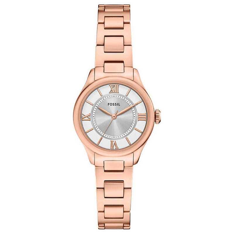 Fossil Women's Gilmore ES5420 Bracelet Silver Dial Quartz Movement Fold over Clasp 28mm Round Watch
