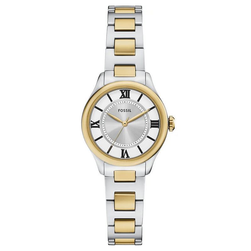 Fossil Women's Gilmore ES5422 Bracelet Silver Dial Quartz Movement Fold over Clasp 28mm Round Watch