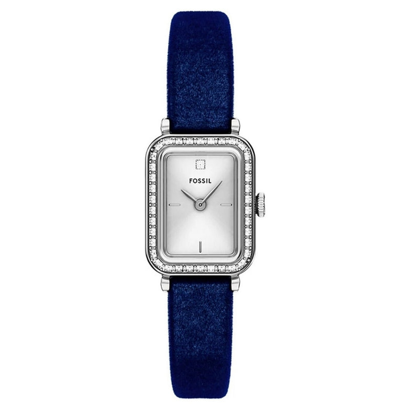 Fossil Women's Raquel ES5436 Strap White Dial Quartz Movement Buckle Clasp 18mm Rectangle Watch