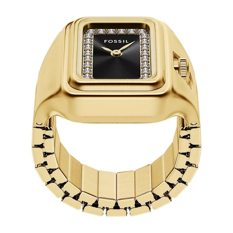 Fossil Women's Carlie Mini ES5447 Bracelet Black Dial Quartz Movement Expansion  Clasp 28mm Square Watch