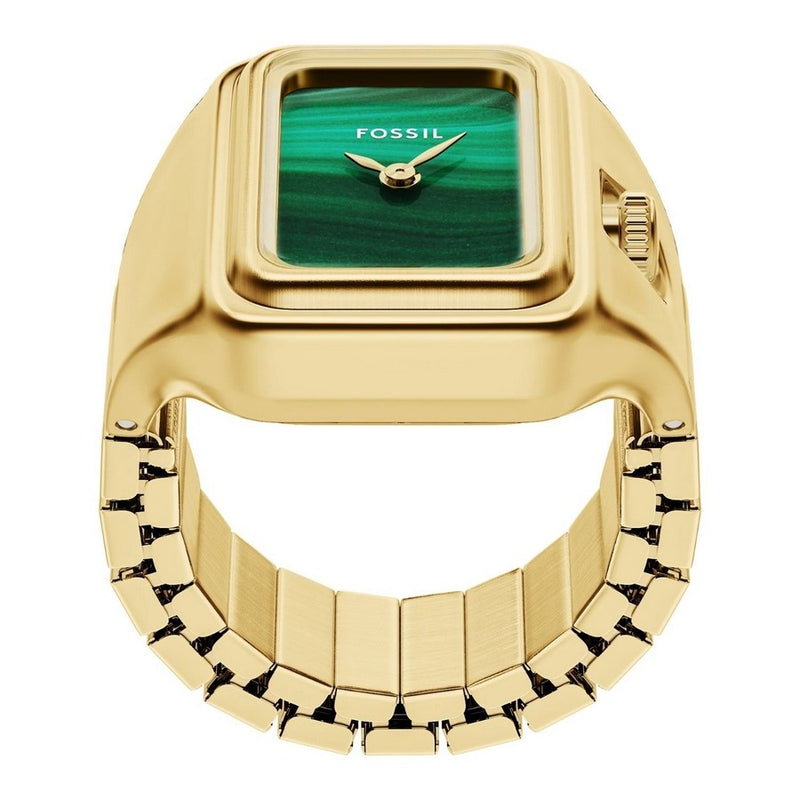 Fossil Women's Raquel Mini  ES5448 Bracelet Green Dial Quartz Movement Expansion  Clasp 14mm Square Watch