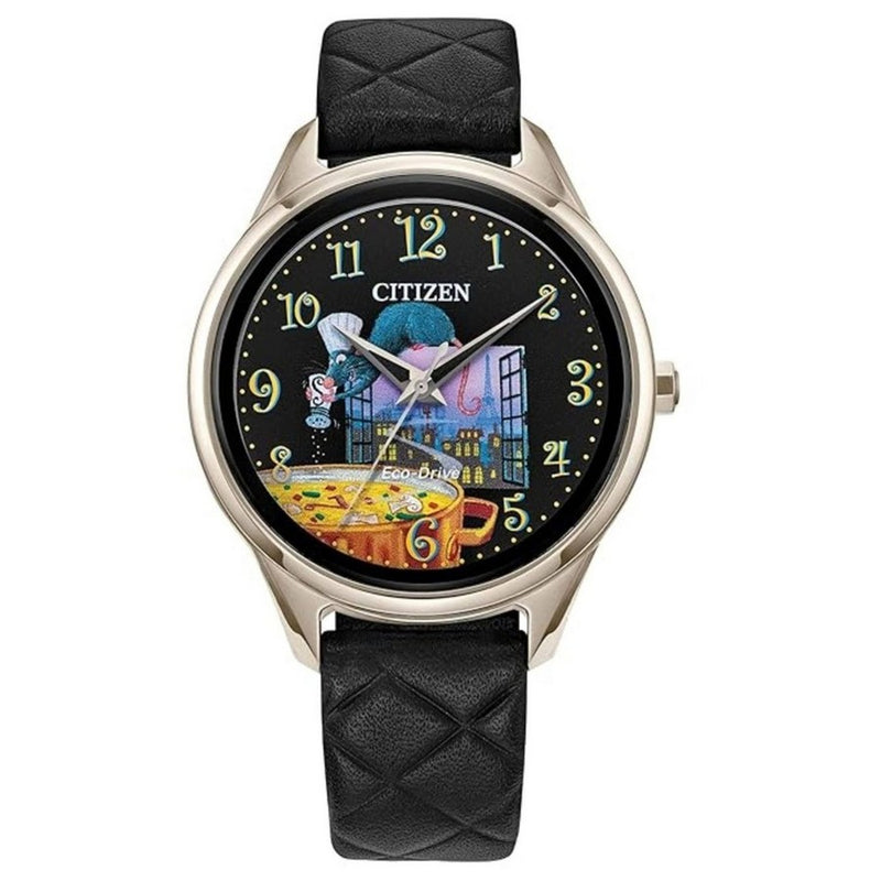 Citizen Women's Disney x Pixar FE7103-04W Strap Black Dial Quartz Movement Buckle Clasp 37mm Round Watch