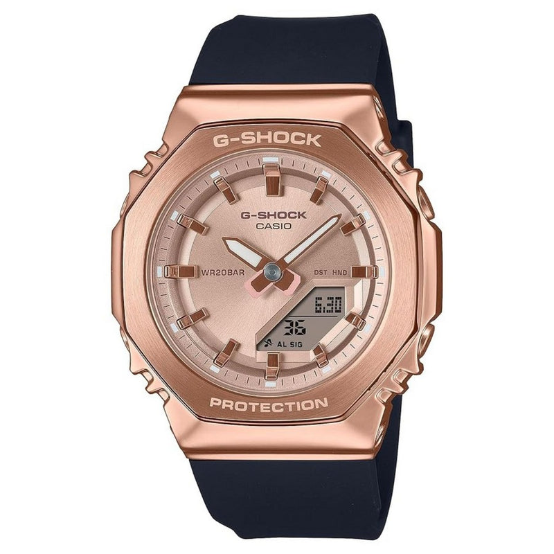 Casio Women's Classic GMS2110PG-1A4 Strap Rose gold Dial Quartz Movement Buckle Clasp 41mm Round Watch