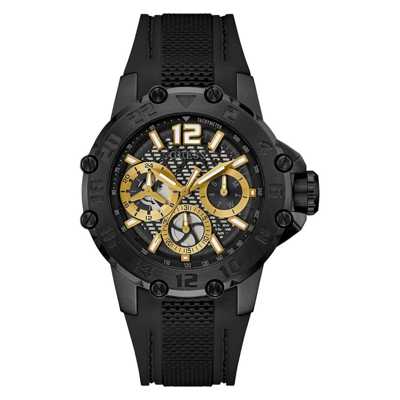 Guess Men's Sport GW0640G2 Strap Black Dial Quartz Movement Buckle Clasp 46mm Round Watch