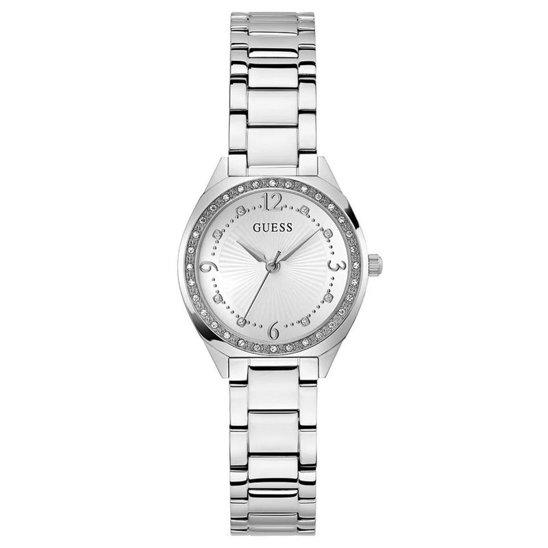 Guess Women's Charlotte GW0767L1 Bracelet Silver Dial Quartz Movement Fold over Clasp 30mm Round Watch