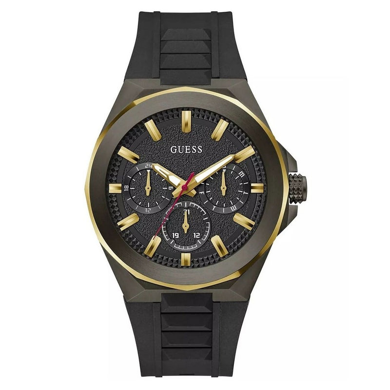 Guess Men's Dashboard GW0799G1 Strap Black Dial Quartz Movement Buckle Clasp 46mm Round Watch