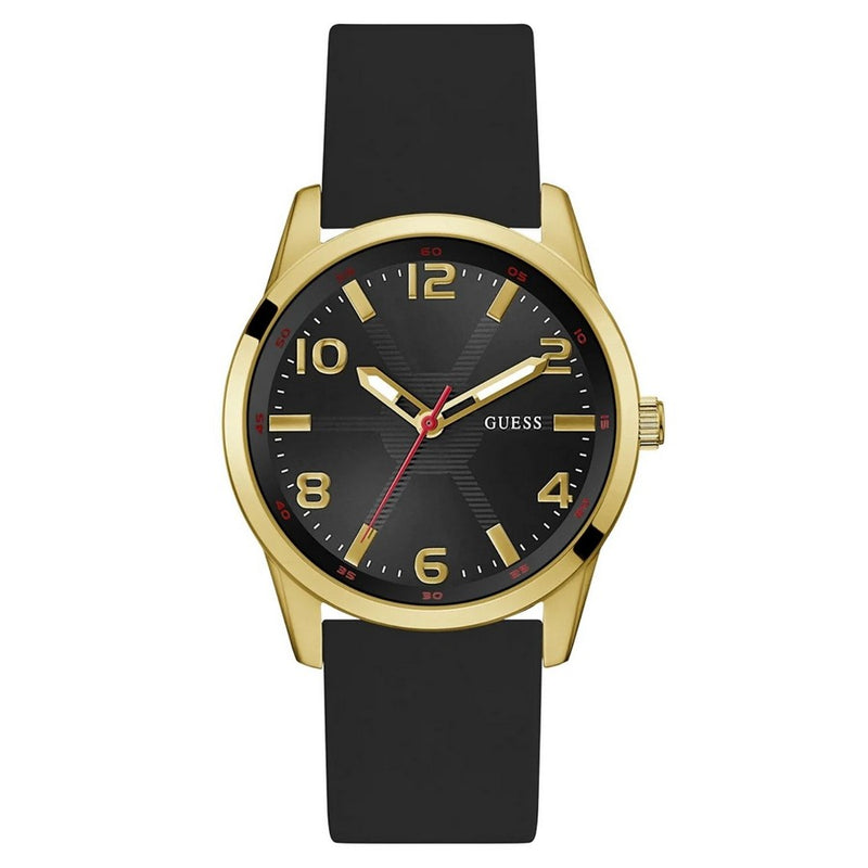 Guess Men's Monte GW0805G2 Strap Black Dial Quartz Movement Buckle Clasp 42mm Round Watch