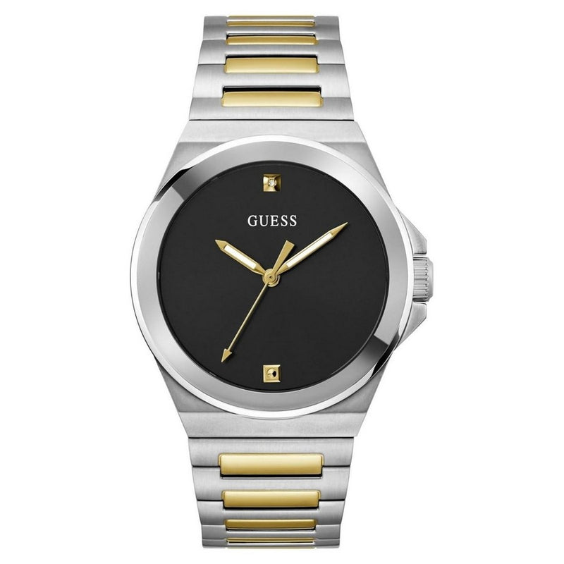 Guess Men's Vinyl GW0833G3 Bracelet Black Dial Quartz Movement Fold over Clasp 44mm Round Watch