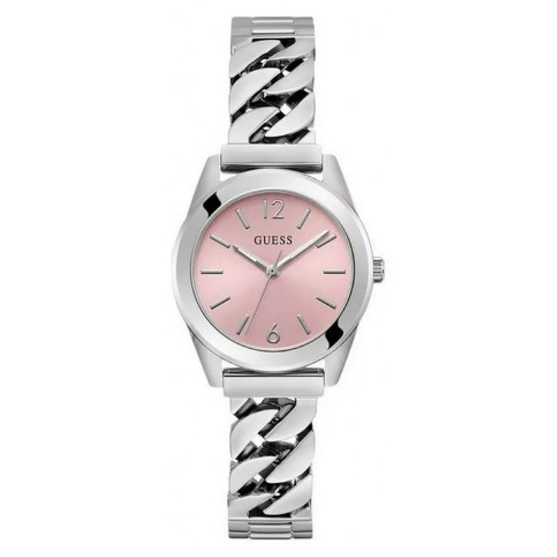 Guess Women's Serena GW0845L1 Bracelet Pink Dial Quartz Movement Fold over Clasp 32mm Round Watch