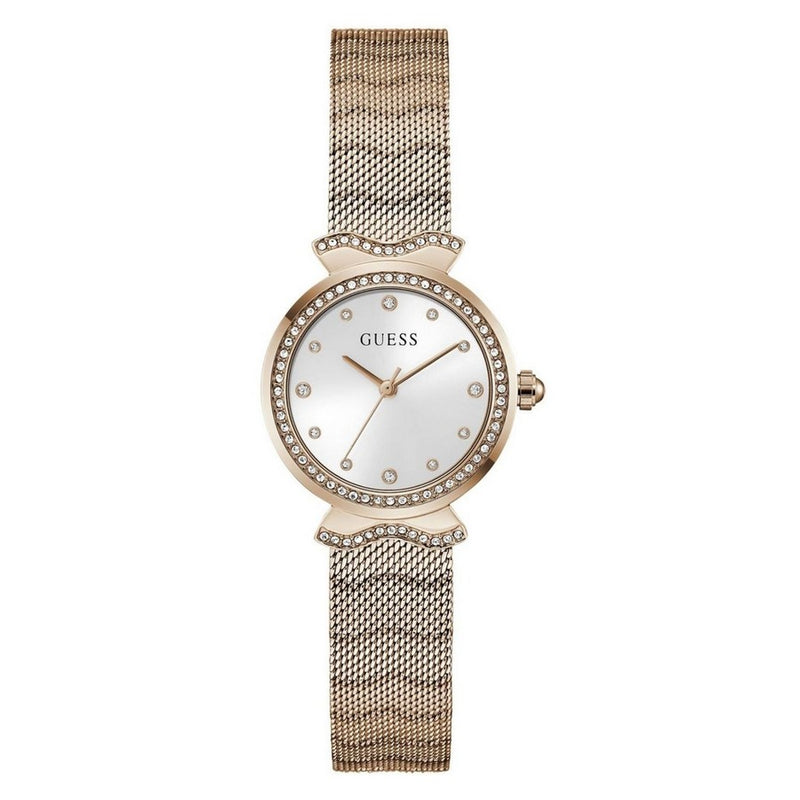 Guess Women's Mermaid GW0866L2 Bracelet White Dial Quartz Movement Jewelry Clasp 28mm Round Watch