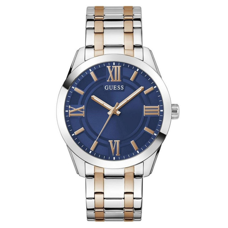 Guess Men's Elliot GW0893G2 Bracelet Blue Dial Quartz Movement Fold over Clasp 44mm Round Watch