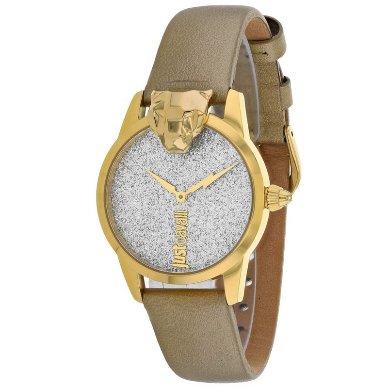 Just Cavalli Women's Animalier JC1L057L0225 Bracelet Silver Dial Quartz Movement Fold over Clasp 32mm Round Watch