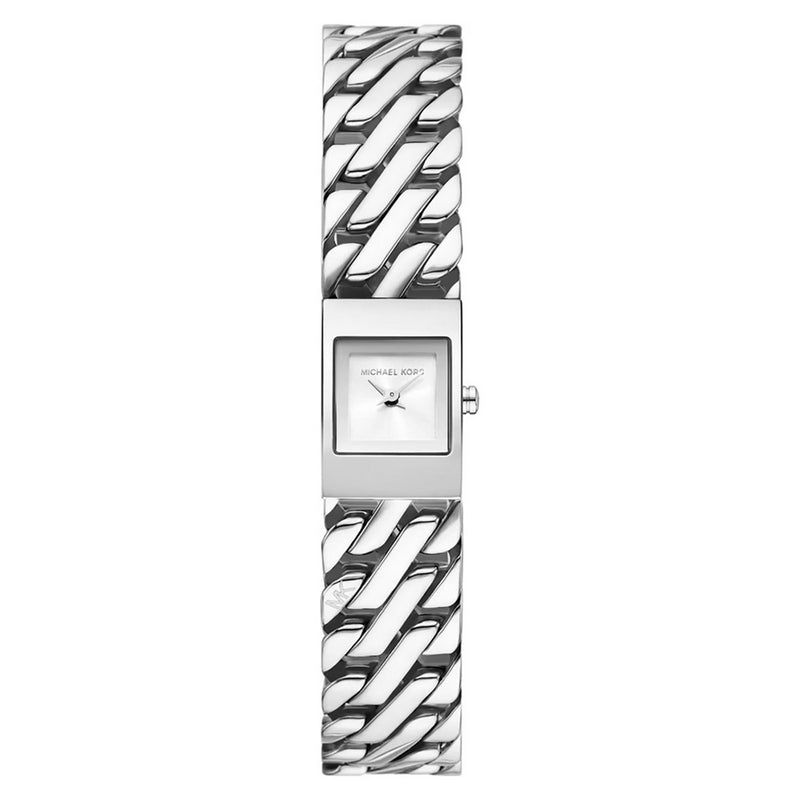 Michael Kors Women's Darrington MK4909 Bracelet White Dial Quartz Movement Jewelry Clasp 14mm Square Watch