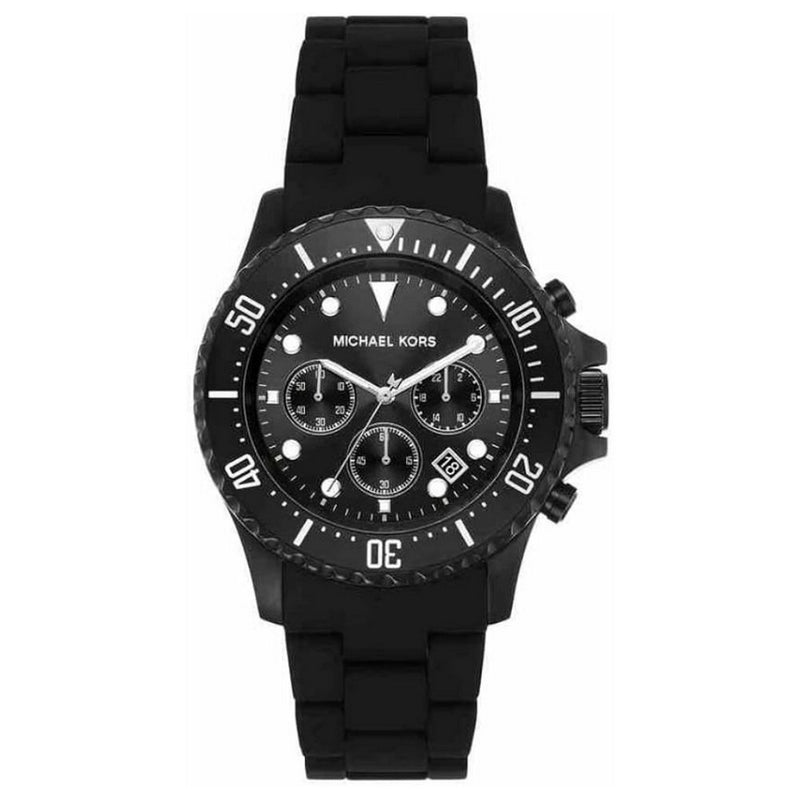 Michael Kors Men's Everest MK8980 Bracelet Black Dial Quartz Movement Fold over Clasp 45mm Round Watch
