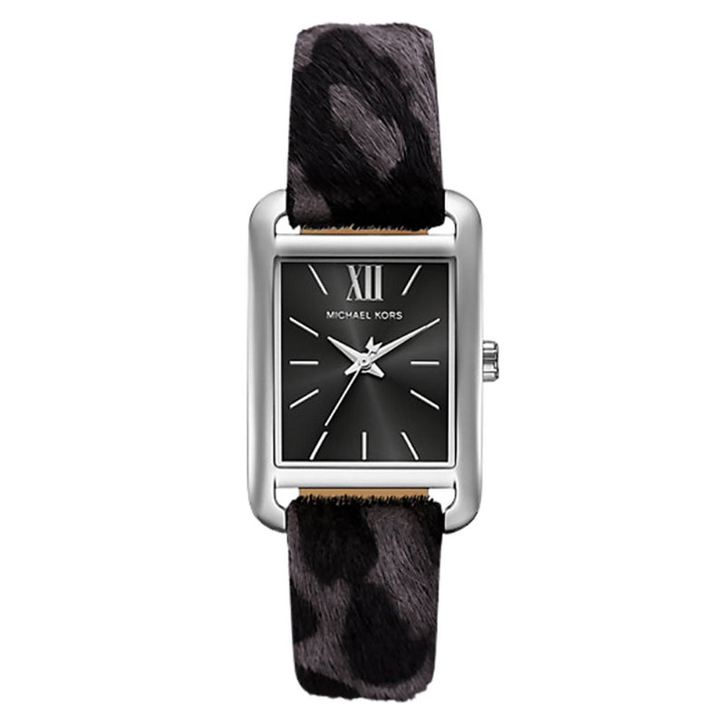 Michael Kors Women's Monroe MKO1199 Strap Black Dial Quartz Movement Buckle Clasp 40mm Rectangular Watch