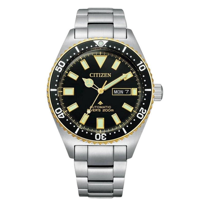 Citizen Men's Promaster NY0125-83E Bracelet Black Dial Quartz Movement Fold over Clasp 41mm Round Watch