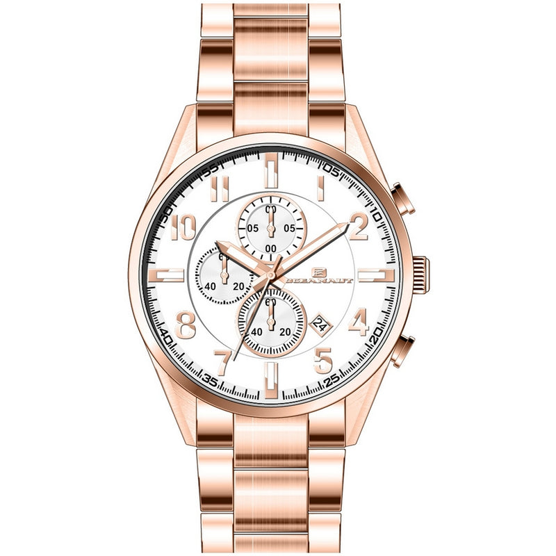 Oceanaut Men's Escapade OC5855 Bracelet Silver Dial Quartz Movement Fold Over Clasp 46mm Round Watch