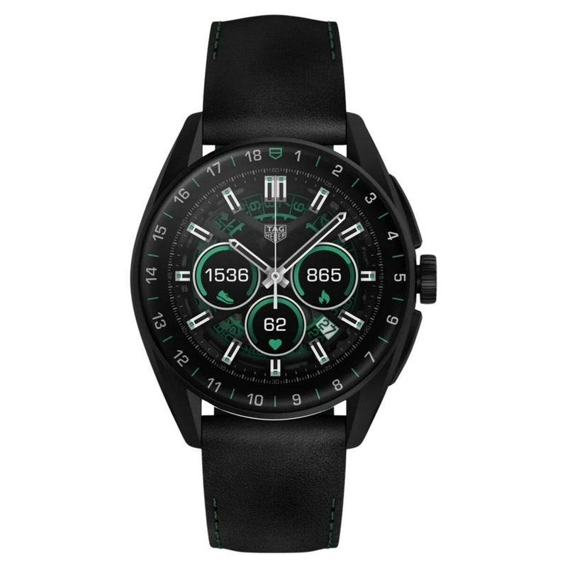 Tag Heuer Men's Connected Golf SBR8080.EB0284 Strap Digital Dial Smartwatch Movement Buckle Clasp 42mm Round Watch