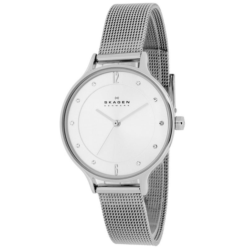 Skagen Women's Anita SKW2149 Bracelet Silver Dial Quartz Movement Jewelry Clasp 30mm Round Watch