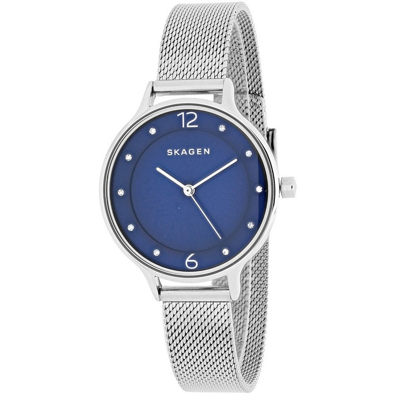 Skagen Women's Anita SKW2307 Bracelet Blue Dial Quartz Movement Jewelry Clasp 30mm Round Watch