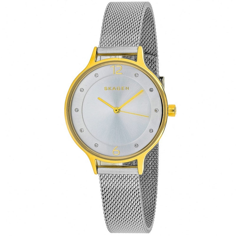 Skagen Women's Anita SKW2340 Bracelet Silver Dial Quartz Movement Deployment  Clasp 30mm Round Watch