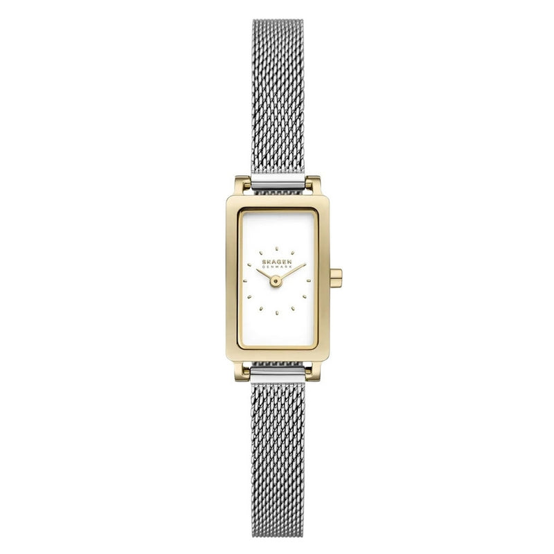 Skagen Women's Hagen SKW3147 Bracelet White Dial Quartz Movement Fold over Clasp 30mm Rectangle Watch