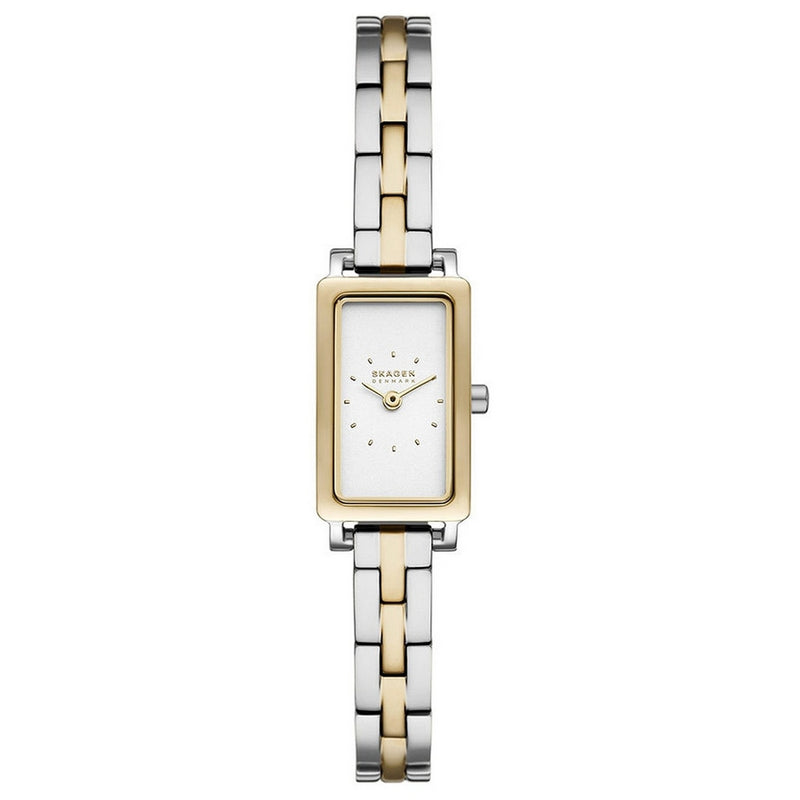 Skagen Women's Hagen SKW3155 Bracelet Gold Dial Quartz  Movement Fold over Clasp 31mm Rectangular Watch