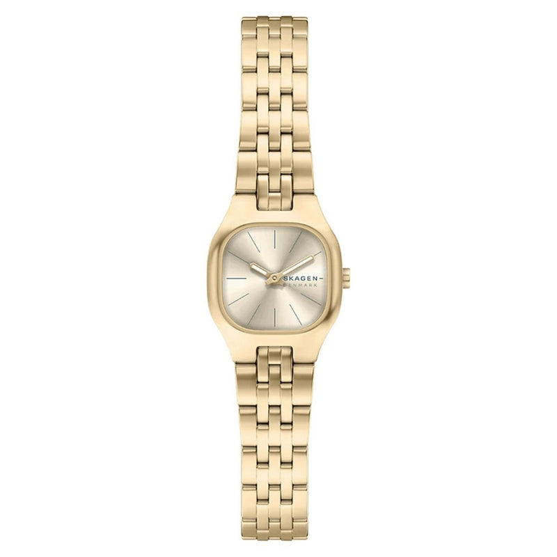 Skagen Women's Mellem SKW3177 Bracelet Yellow Dial Quartz Movement Fold over Clasp 22mm Square Watch