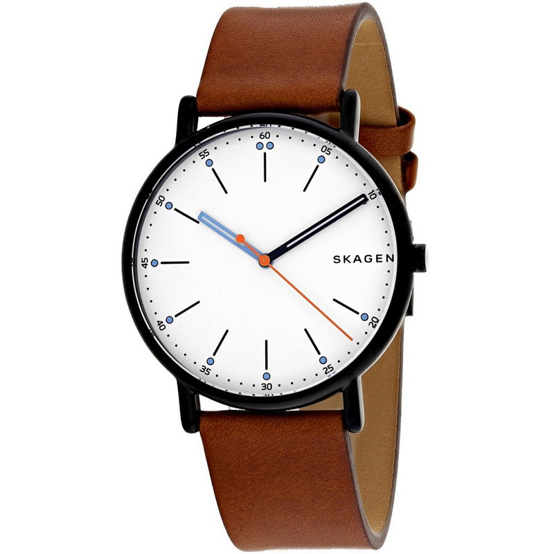 Skagen Men's Signature SKW6374 Strap Silver Dial Quartz Movement Buckle Clasp 40mm Round Watch