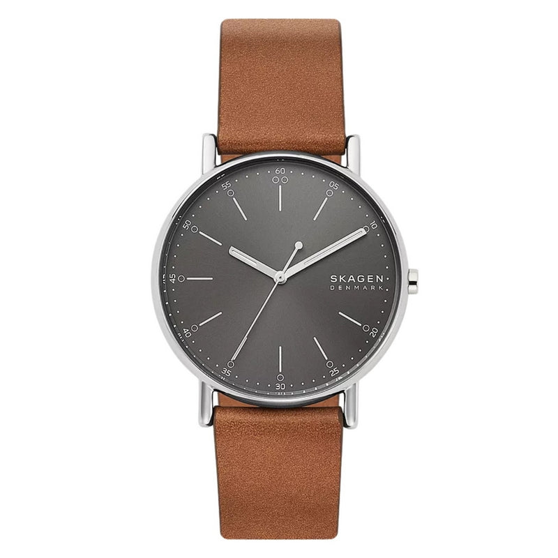 Skagen Men's Signatur  SKW6578 Strap Grey Dial Quartz  Movement Buckle Clasp 40mm Round Watch