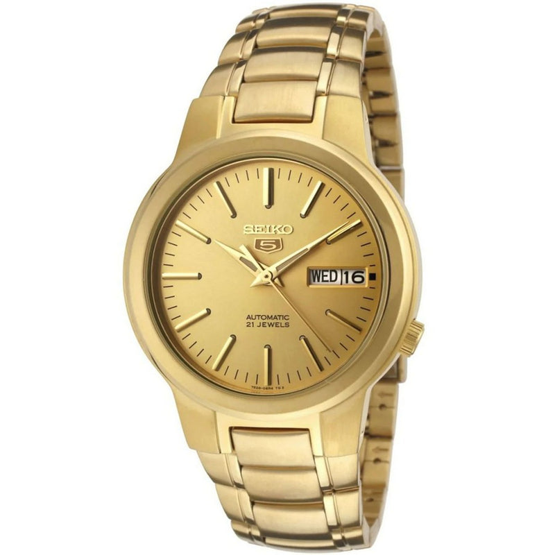 Seiko Men's Classic SNKA10K1 Bracelet Gold Dial Automatic Movement Foldover Clasp 38mm Round Watch