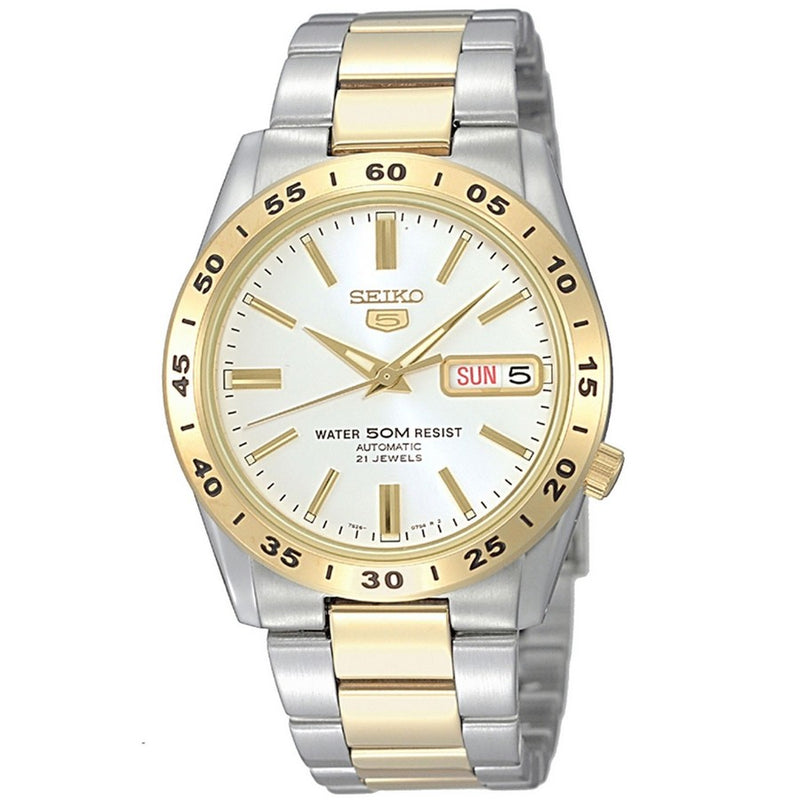 Seiko Men's Classic SNKE04K1 Bracelet White Dial Automatic Movement Foldover Clasp 38mm Round Watch