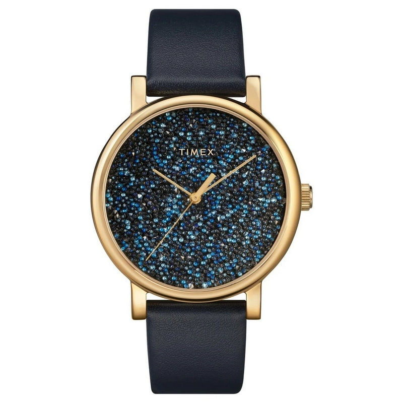 Timex Women's Opulence TW2R98100 Strap Blue Dial Quartz Movement Buckle Clasp 38mm Round Watch