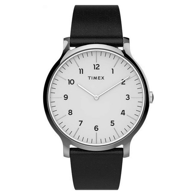 Timex Men's Norway TW2T66300 Strap White Dial Quartz Movement Buckle Clasp 40mm Round Watch