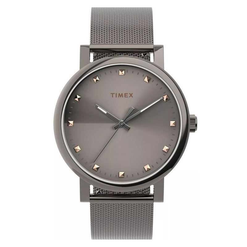 Timex Women's Original TW2U05600 Bracelet Grey Dial Quartz Movement Fold over Clasp 38mm Round Watch