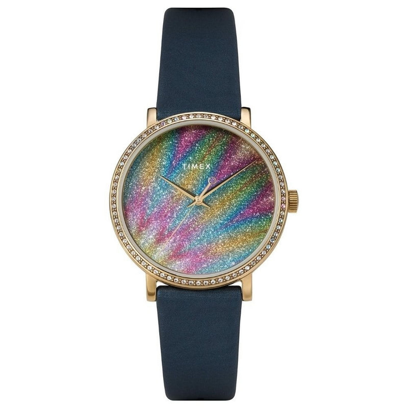 Timex Women's Celestial TW2U40800 Strap Grey Dial Quartz Movement Buckle Clasp 38mm Round Watch