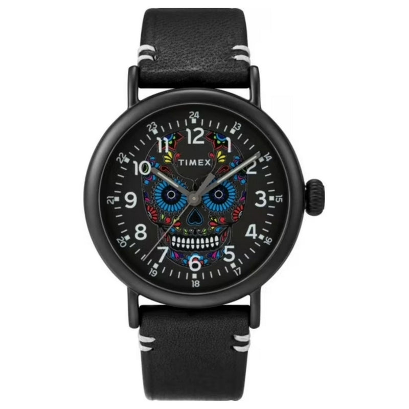 Timex Men's Los Muertos TW2U95200 Strap Black Dial Quartz Movement Buckle Clasp 40mm Round Watch