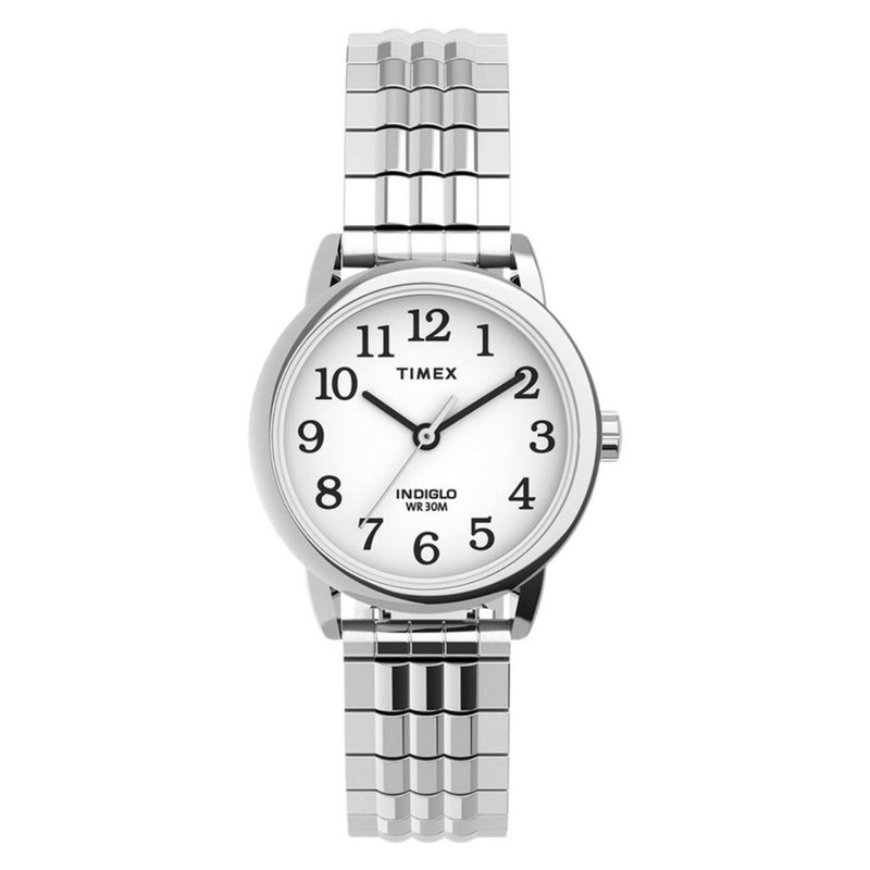 Timex Women's Easy reader TW2V05800 Bracelet White Dial Quartz Movement Fold over Clasp 25mm Round Watch
