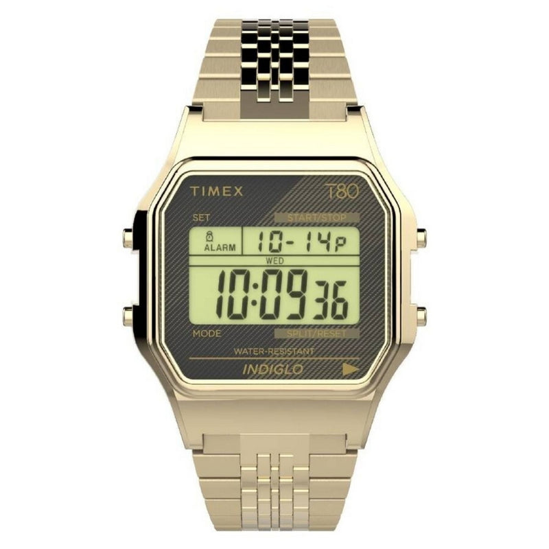 Men's T80 Series TW2V18900 Bracelet Black Dial Quartz Movement Fold over Clasp 34mm Square Watch