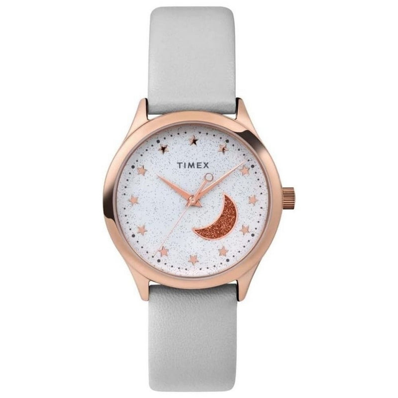 Timex Women's Celestial TW2V49400 Strap Silver Dial Quartz Movement Buckle Clasp 32mm Round Watch