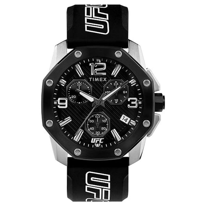 Timex Men's Icon TW2V58600 Strap Black Dial Quartz Movement Buckle Clasp 45mm Round Watch
