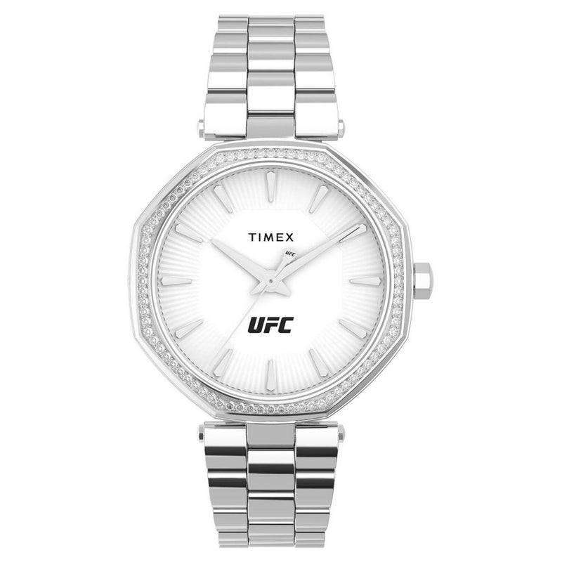 Women's UFC Jewel TW2V83200 Bracelet White Dial Quartz Movement Fold over Clasp 36mm Round Watch